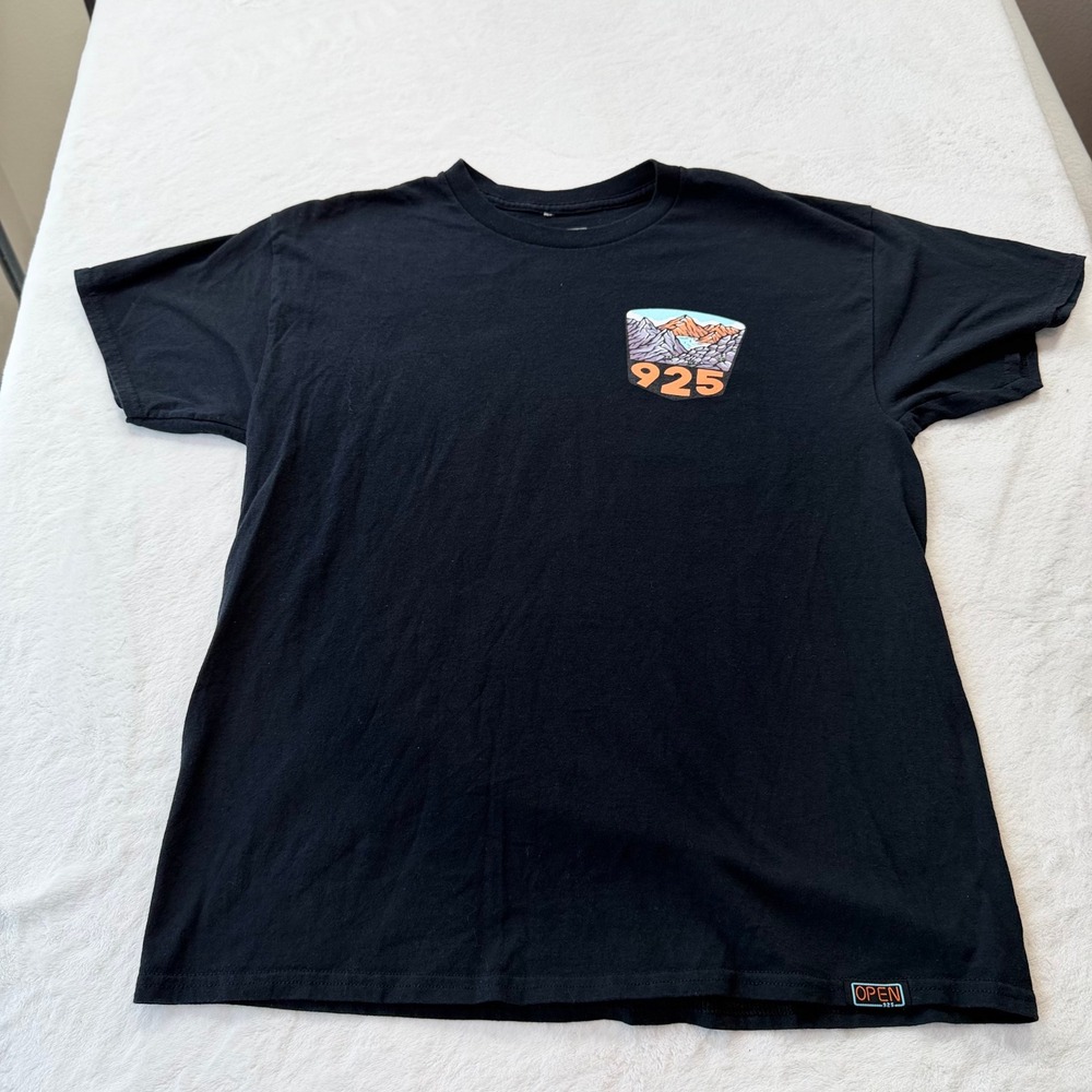 Open 925 T-Shirt Mens Large Black Good Take A Hike Rock Bottom Graphic Tee